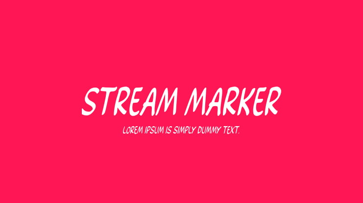 Stream Marker Font