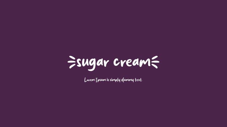 Sugar Cream Font