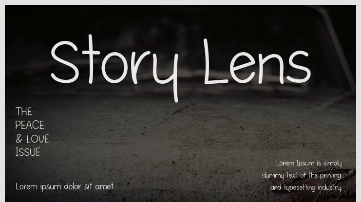 Story Lens Font