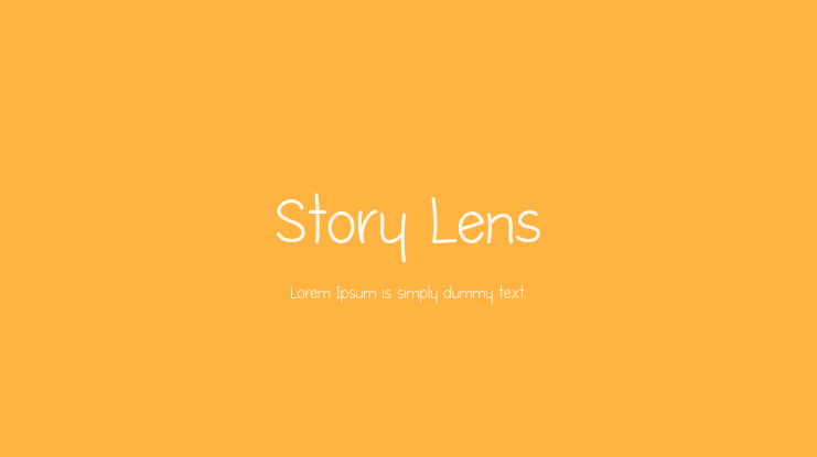 Story Lens Font