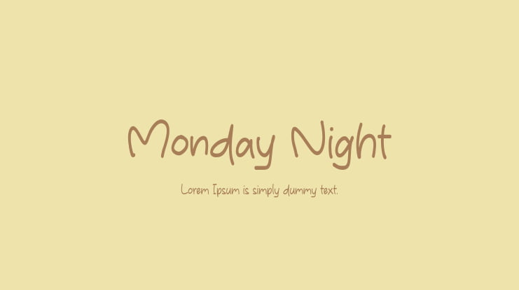 Monday Night Font