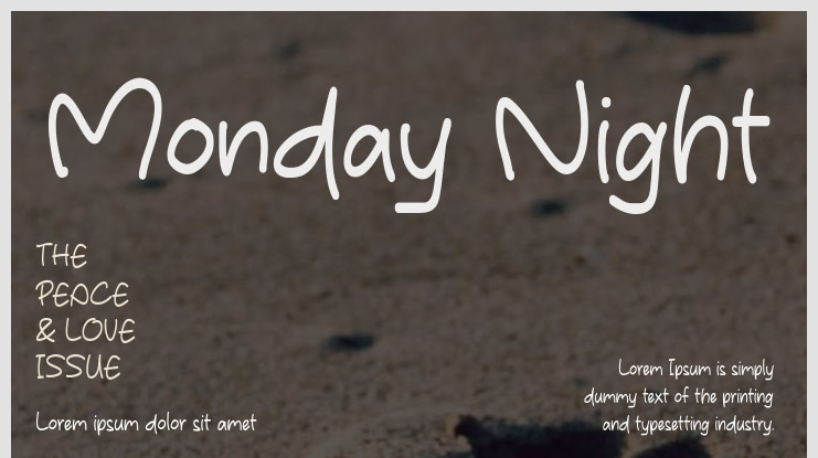 Monday Night Font