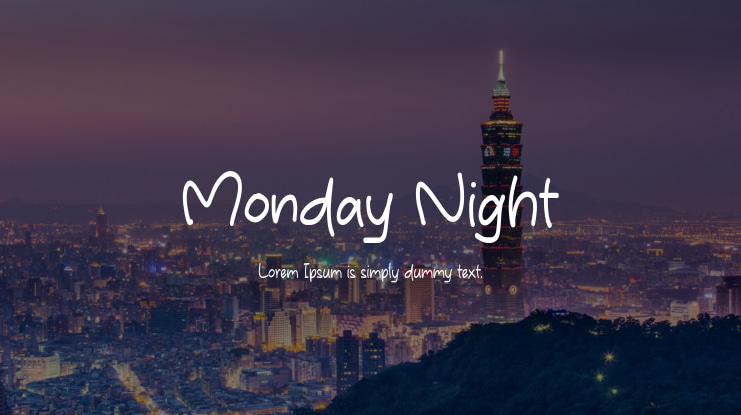 Monday Night Font