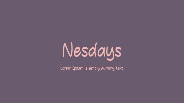 Nesdays Font