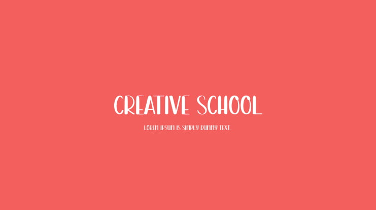 Creative School Font
