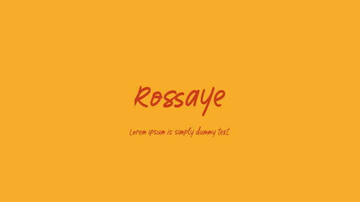 Rossaye Font