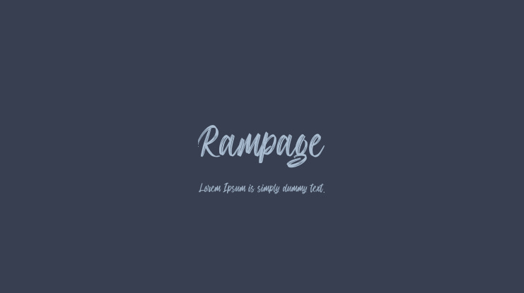Rampage Font