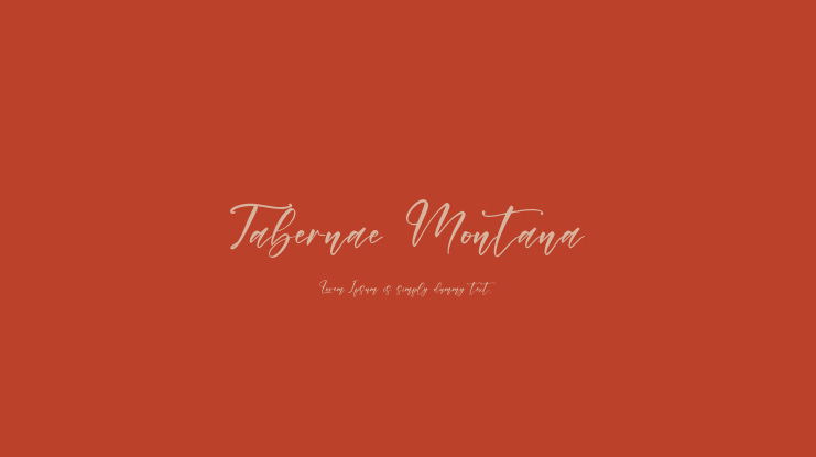 Tabernae Montana Font Family