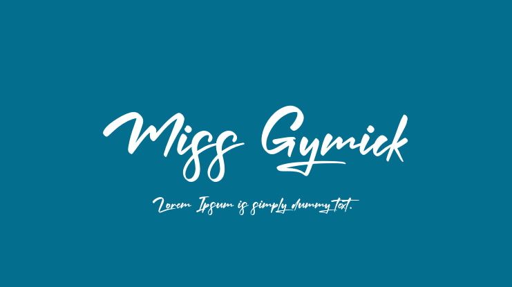 Miss Gymick Font Family