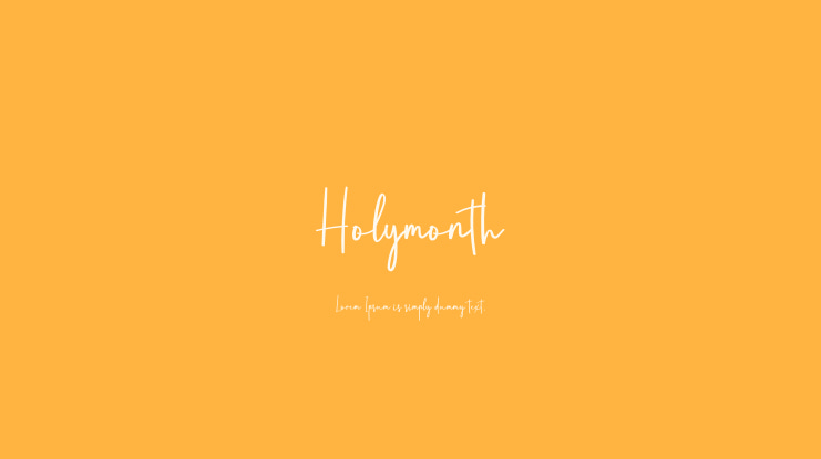Holymonth Font