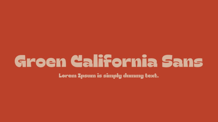 Groen California Sans Font