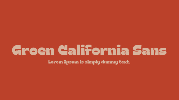 Groen California Sans Font