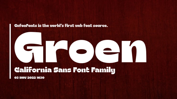 Groen California Sans Font