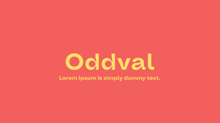 Oddval Font Family