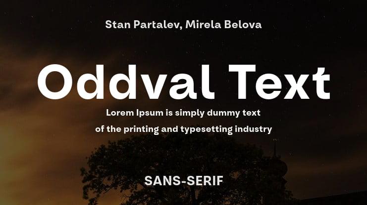Oddval Text Font Family