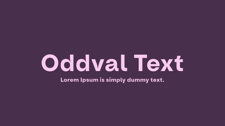 Oddval Text Font Family