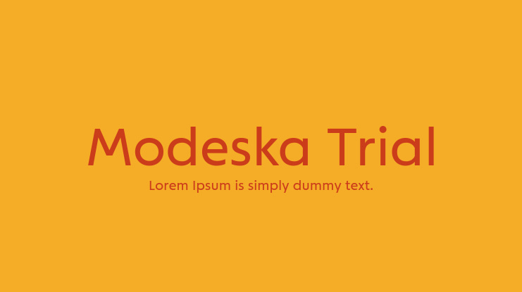 Modeska Trial Font Family