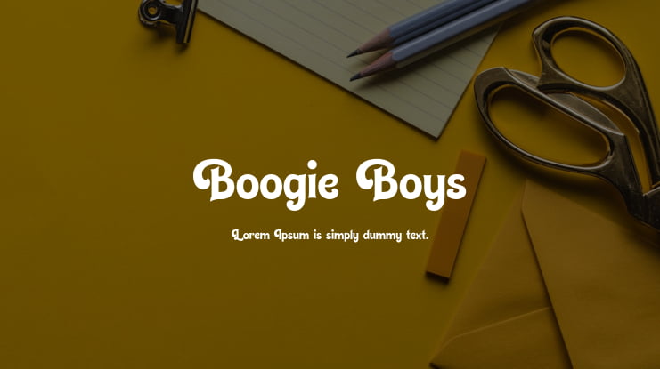 Boogie Boys Font Family