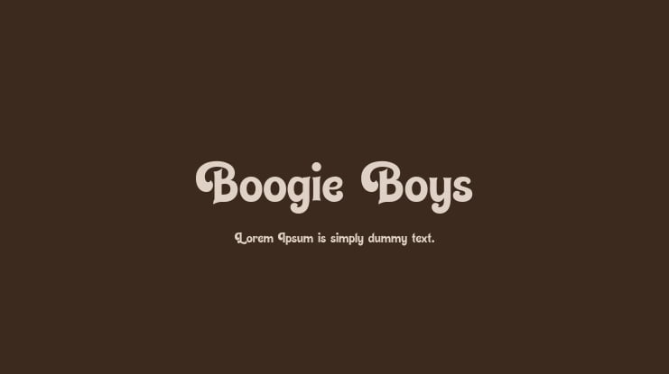 Boogie Boys Font Family