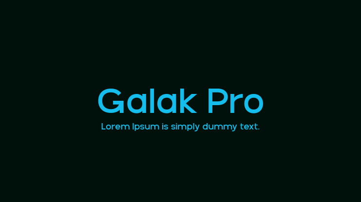 Galak Pro Font