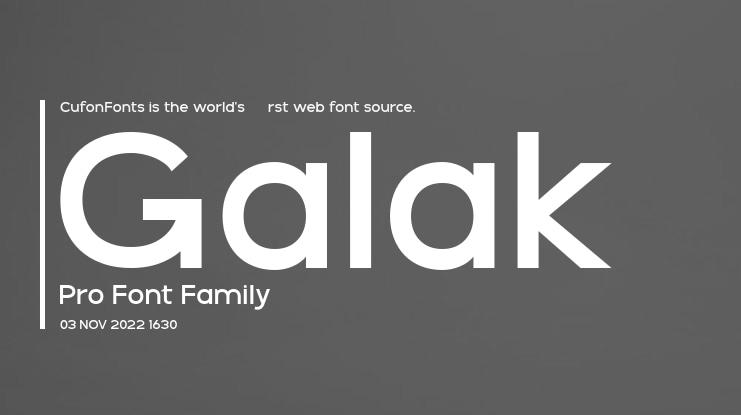 Galak Pro Font