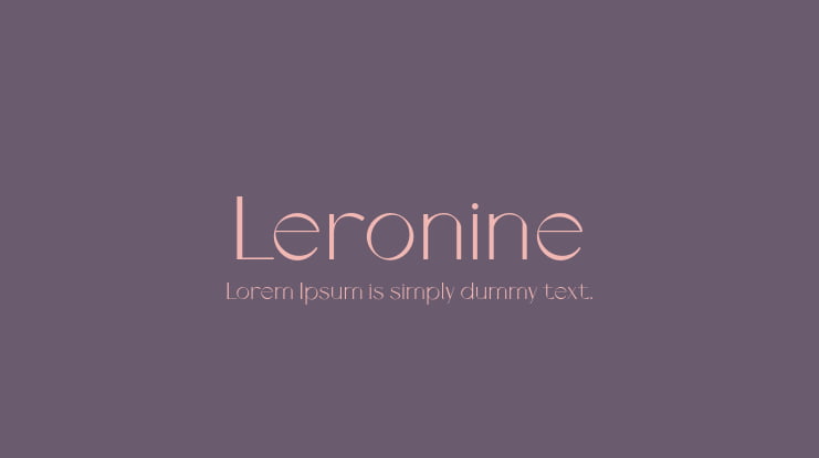 Leronine Font Family