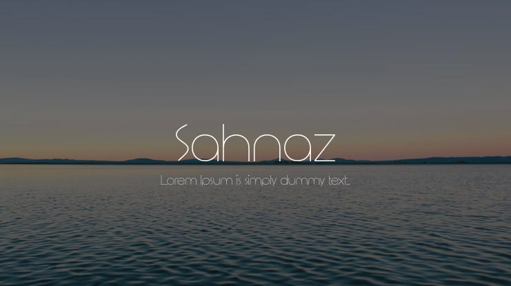 Sahnaz Font