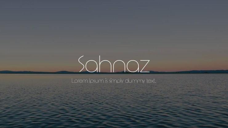 Sahnaz Font