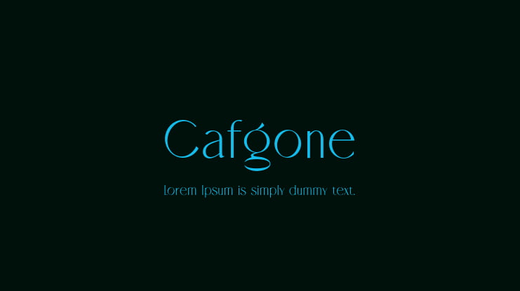 Cafgone Font Family