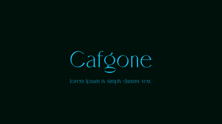 Cafgone Font Family