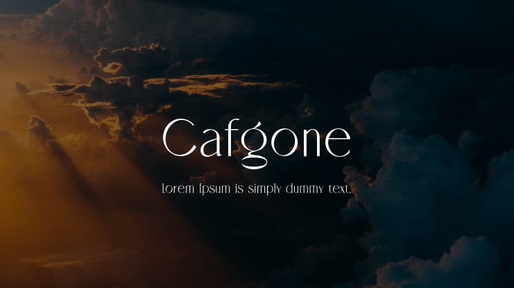 Cafgone Font Family