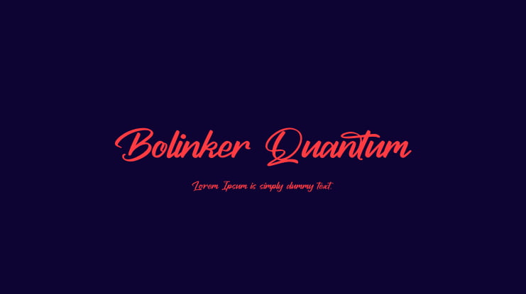 Bolinker Quantum Font