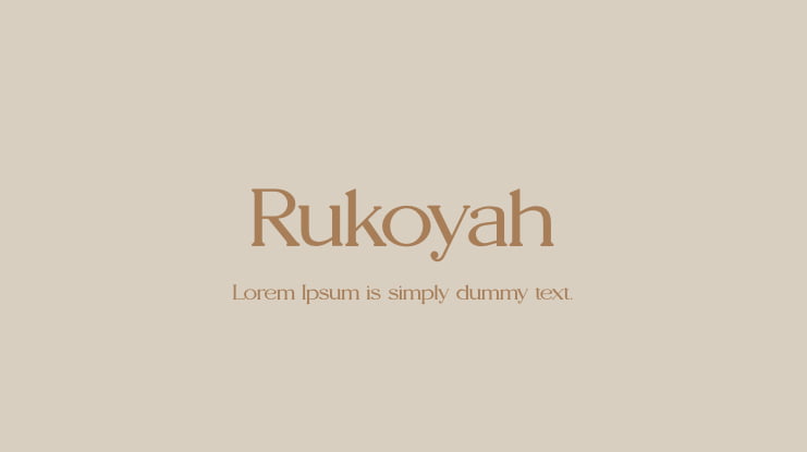 Rukoyah Font