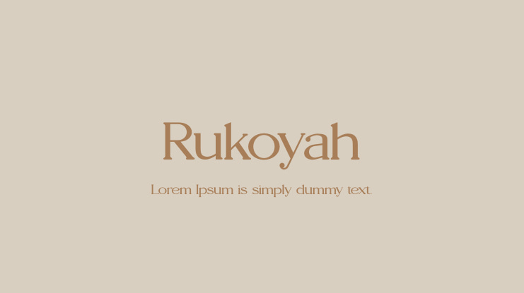Rukoyah Font
