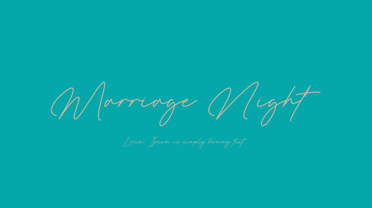 Marriage Night Font