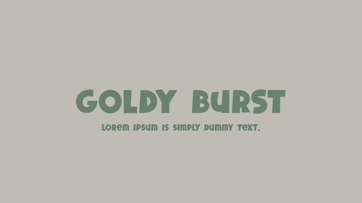 Goldy Burst Font