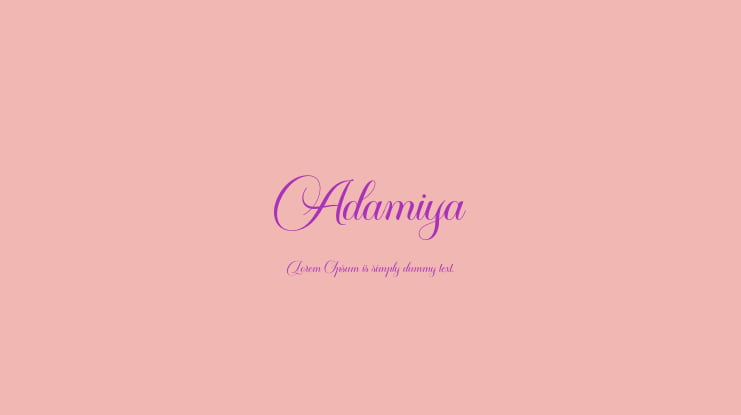 Adamiya Font