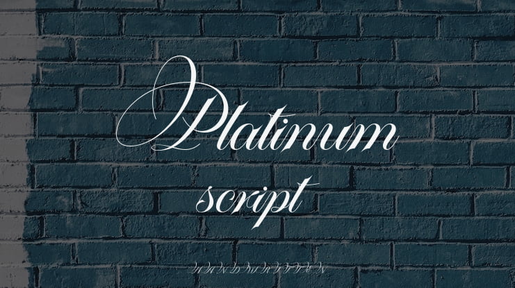 Platinum script Font