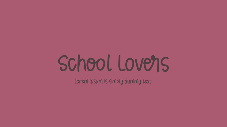 School Lovers Font