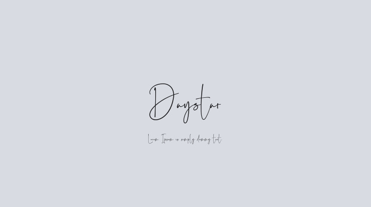 Daystar Font