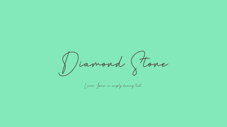 Diamond Stone Font