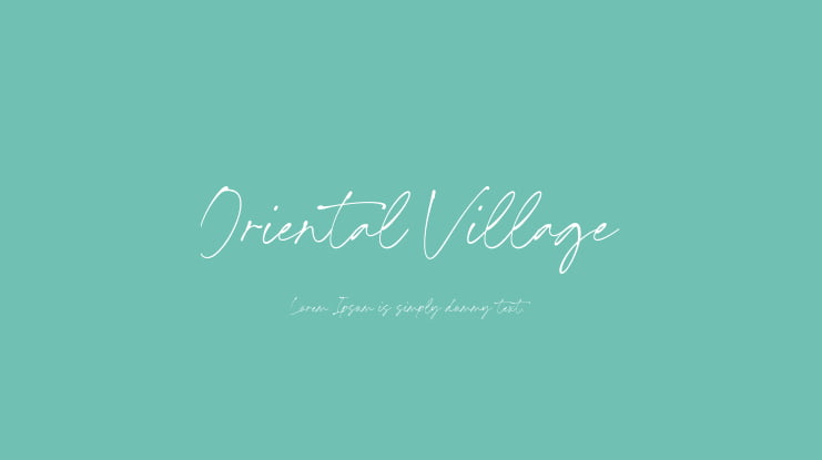 Oriental Village Font