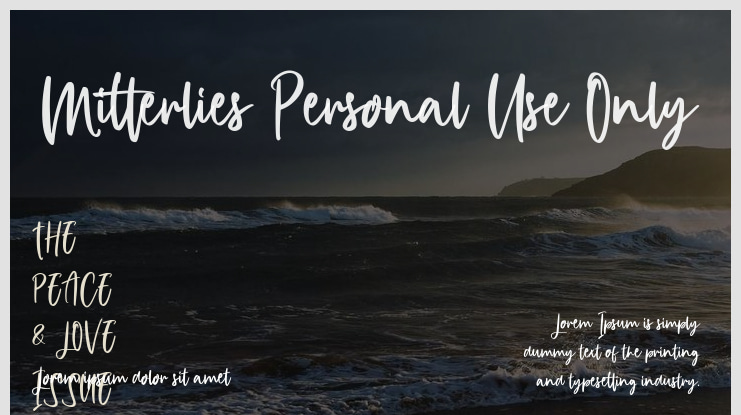 Mitterlies Personal Use Only Font