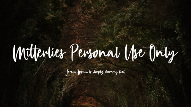 Mitterlies Personal Use Only Font