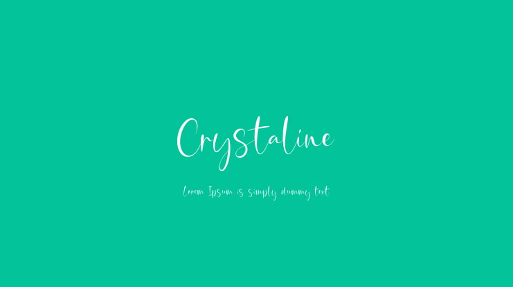 Crystaline Font