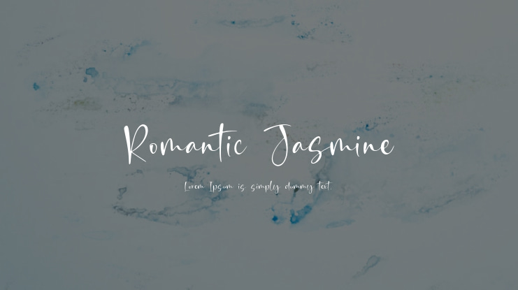Romantic Jasmine Font
