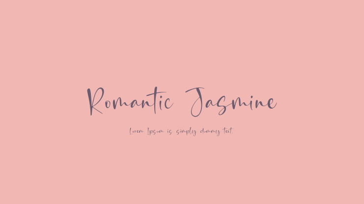 Romantic Jasmine Font