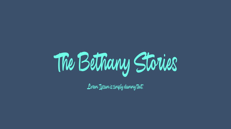 The Bethany Stories Font