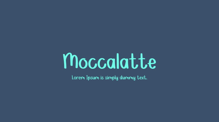 Moccalatte Font