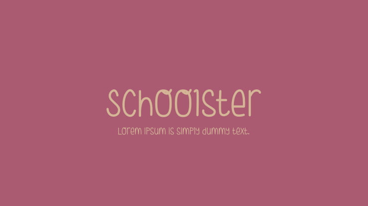 Schoolster Font